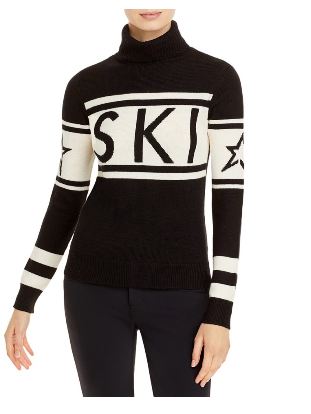Perfect moment Schild ski turtleneck sweater Black & Cream